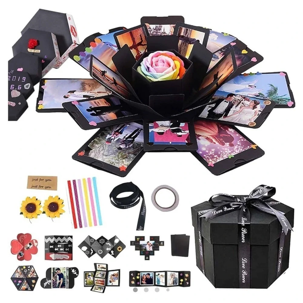 Explosion Box Creative Memory Photo Album Surprise Sweet Love Memory Paper Box